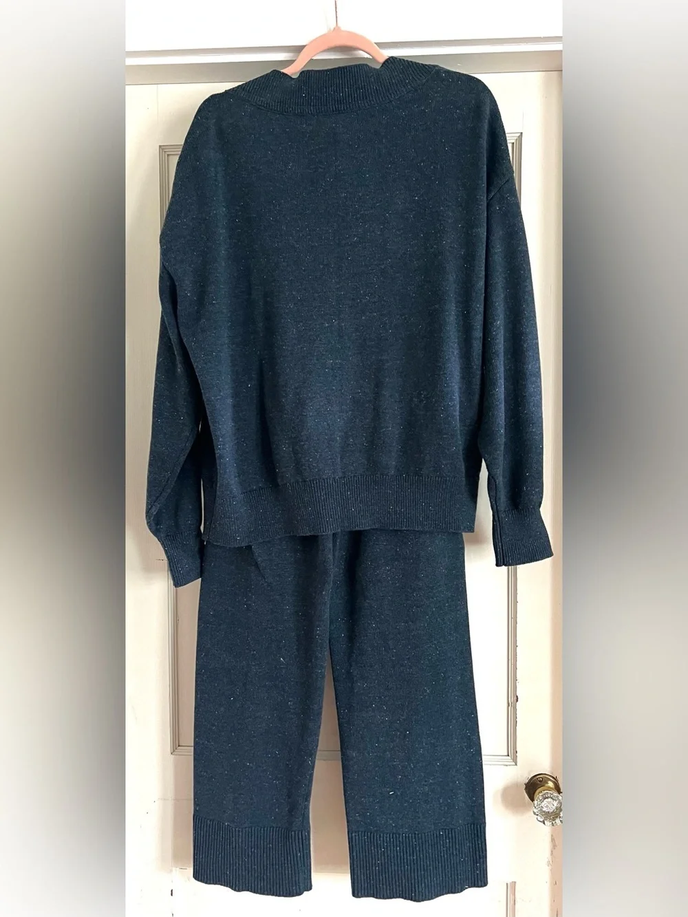 🏷️ Free People 100% Cotton Solar Sweater Set in Navy Size XS NWOT